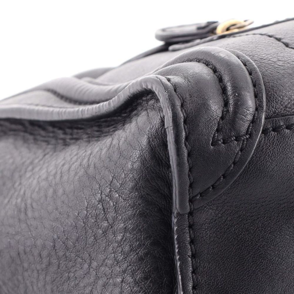 Celine Luggage Bag Smooth Leather Nano Black - Picture 7 of 8